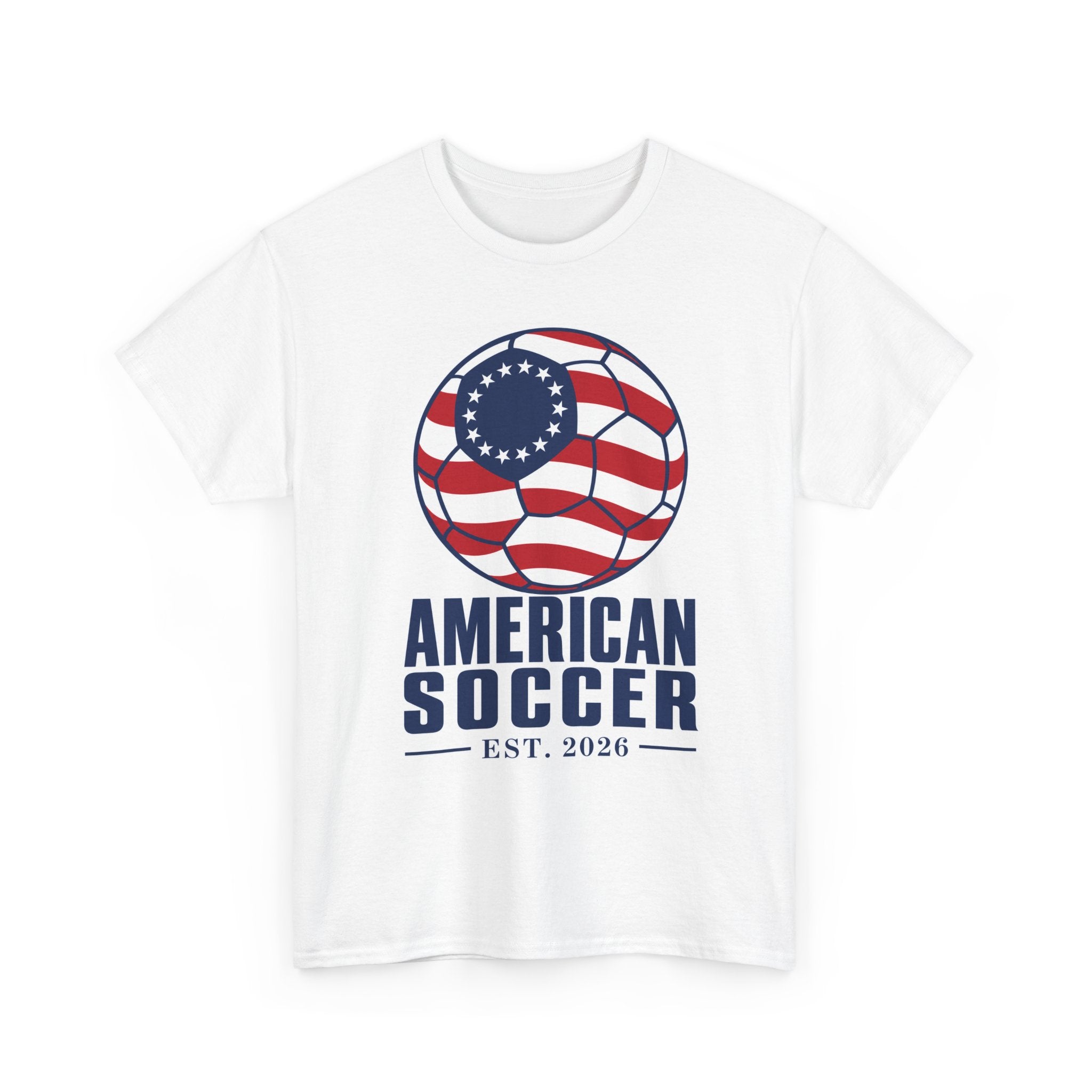 American Soccer T-Shirt — Patriotic USA Soccer Ball Tee (American Soccer EST. 2020)