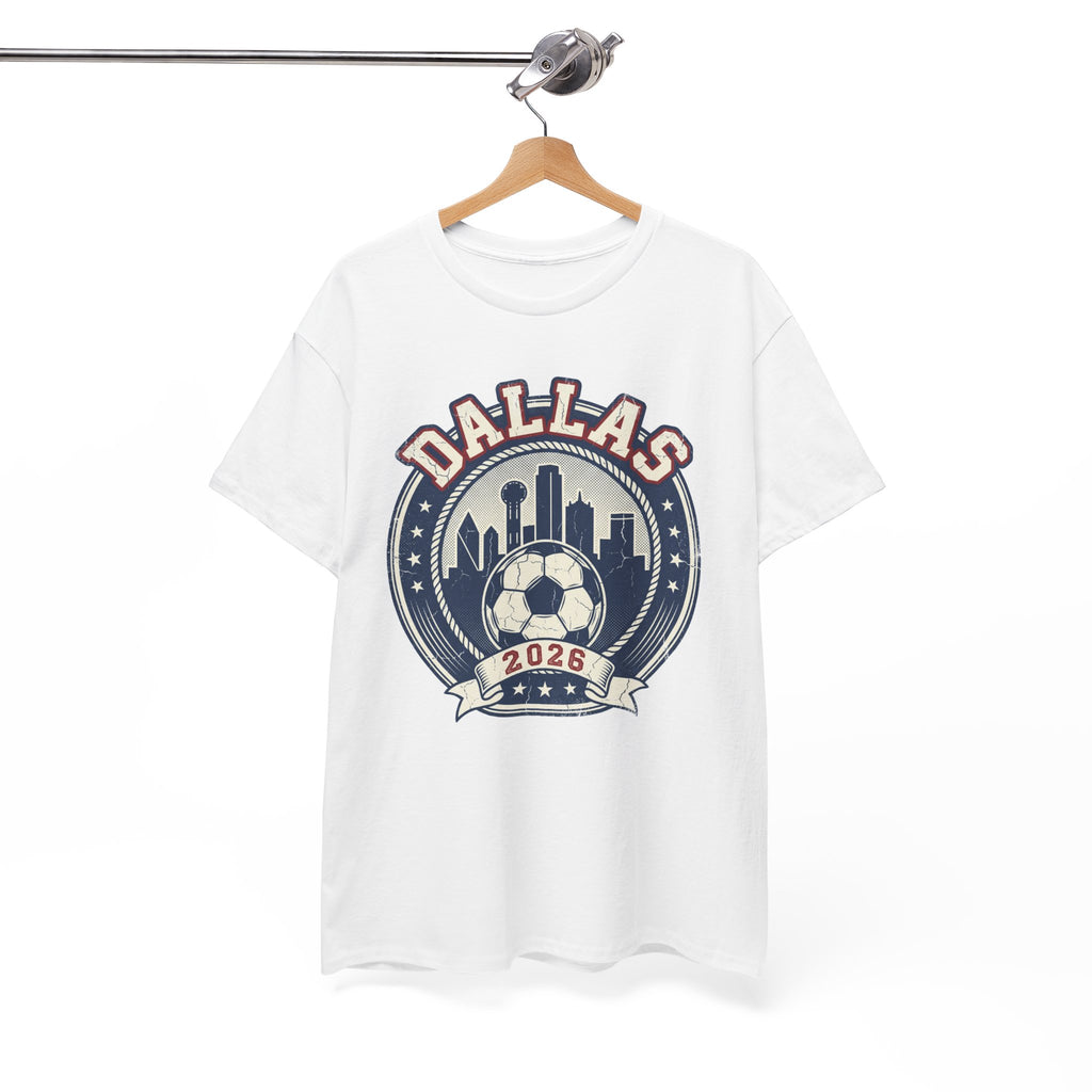 Dallas Soccer 2026 Tee: Vintage World Cup Host City Fan Shirt