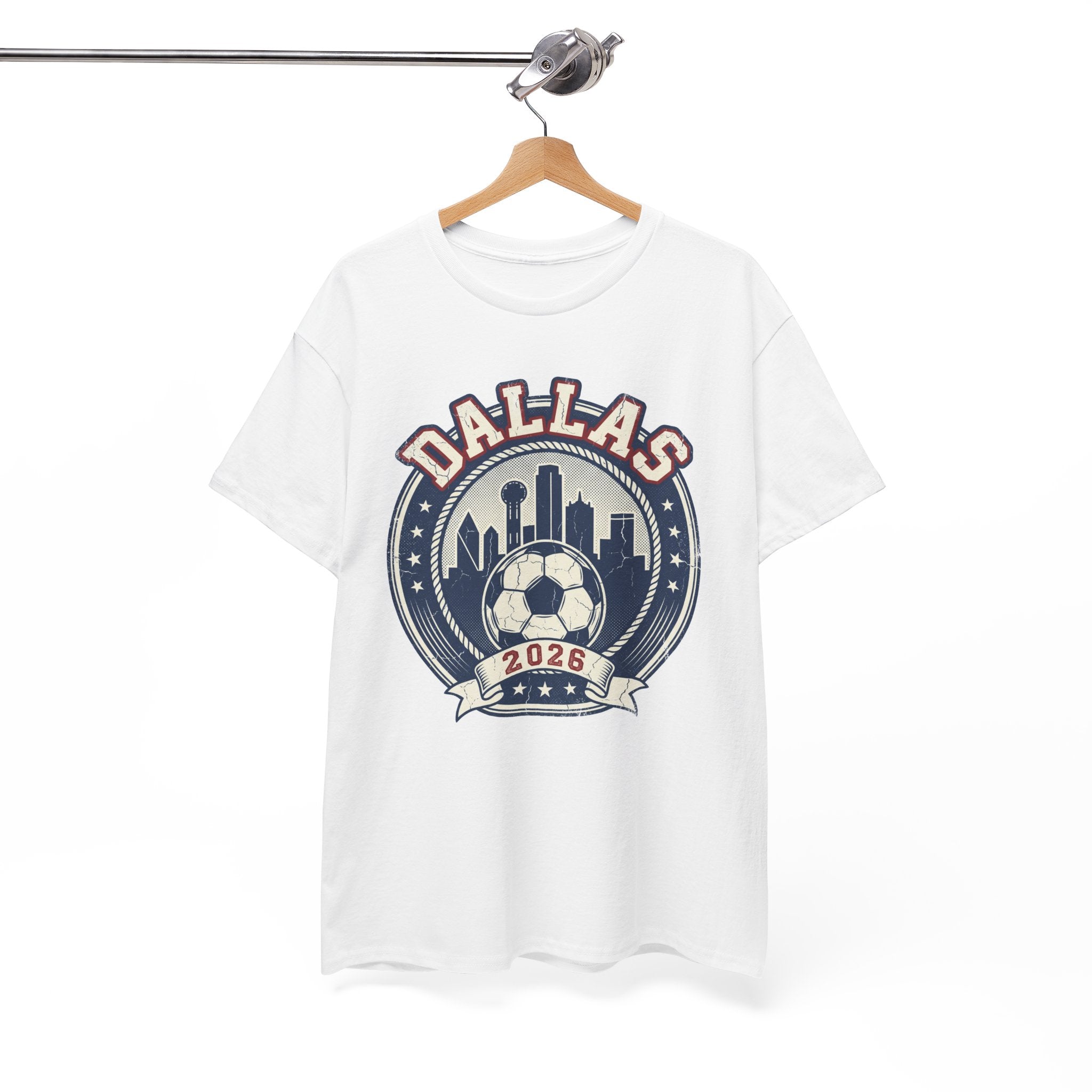 Dallas Soccer 2026 Tee: Vintage World Cup Host City Fan Shirt