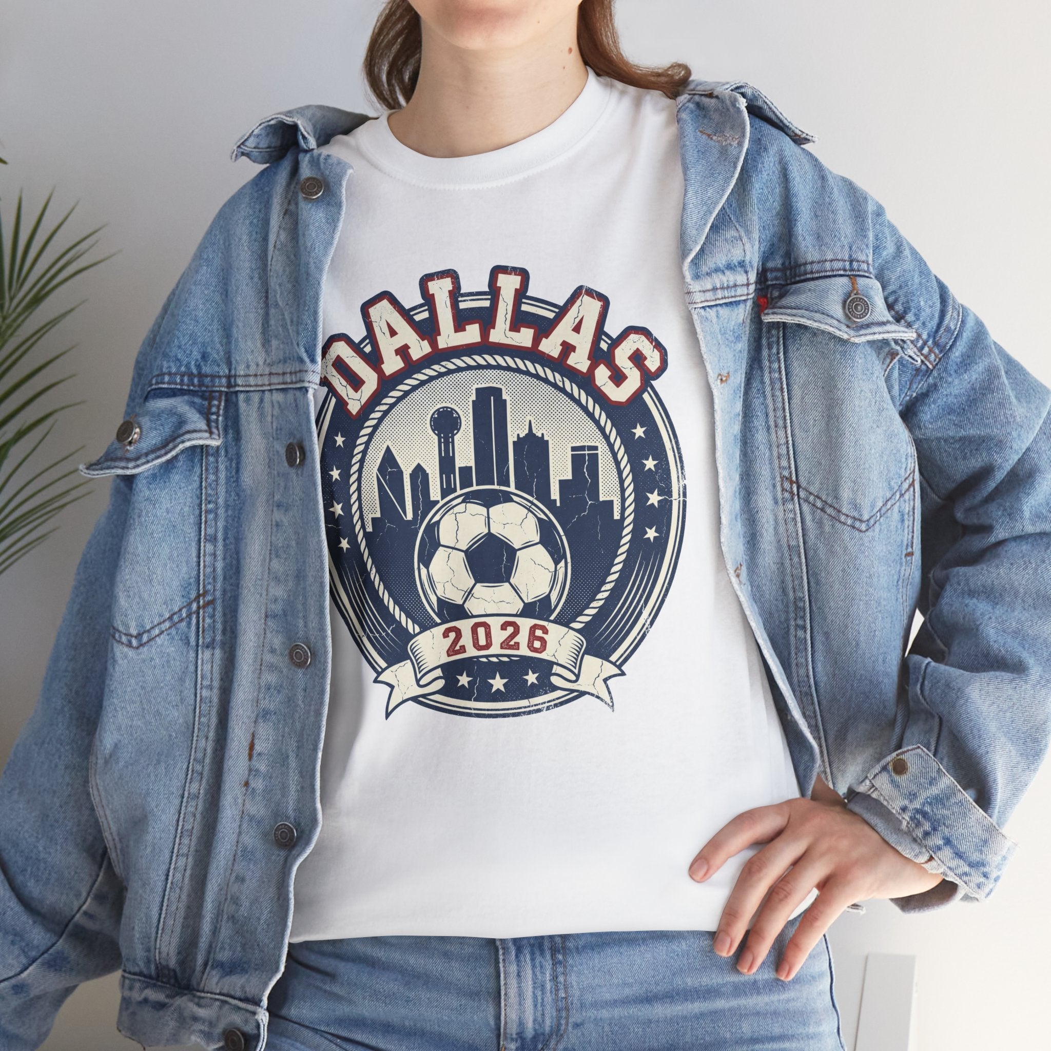 Dallas Soccer 2026 Tee: Vintage World Cup Host City Fan Shirt