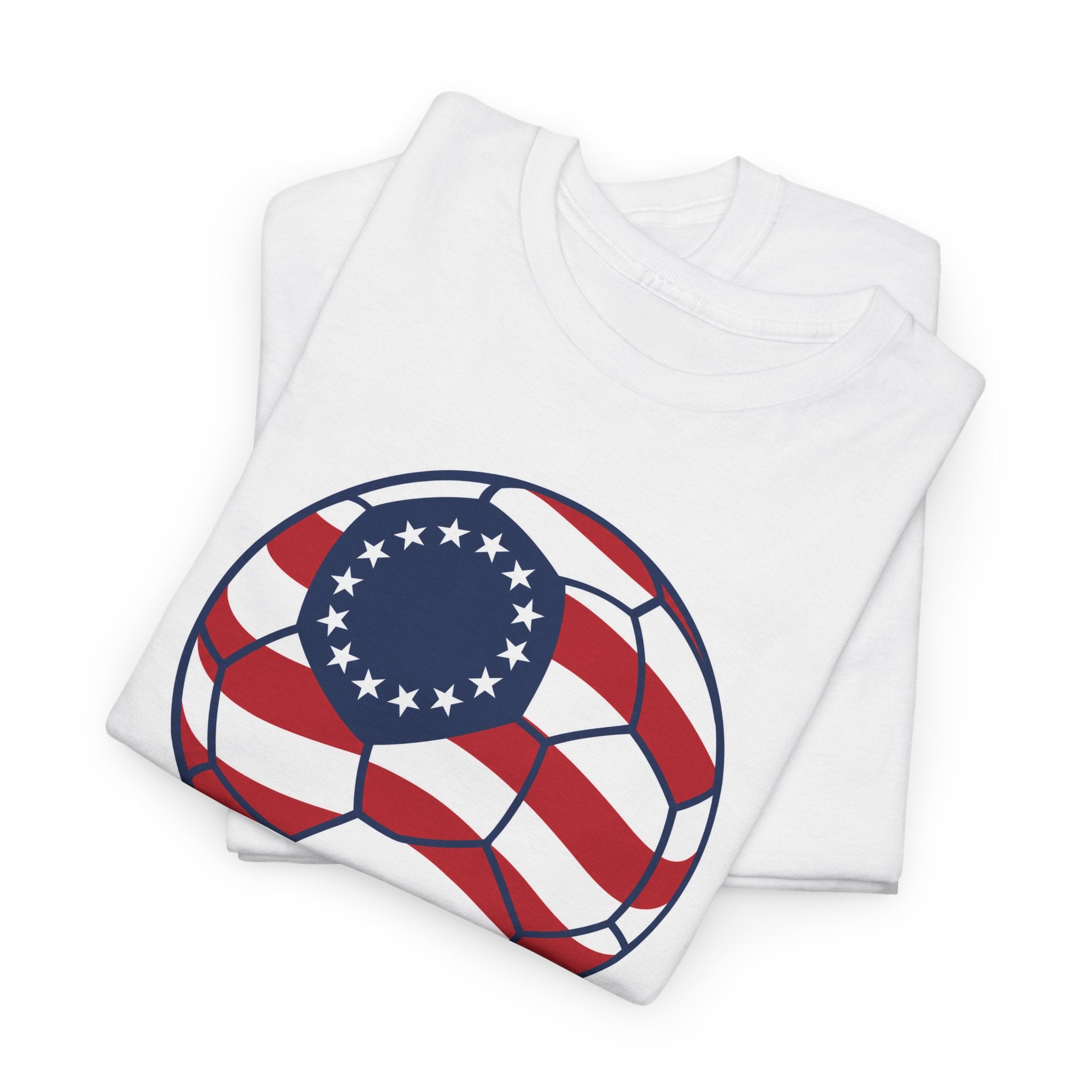 American Soccer T-Shirt — Patriotic USA Soccer Ball Tee (American Soccer EST. 2020)