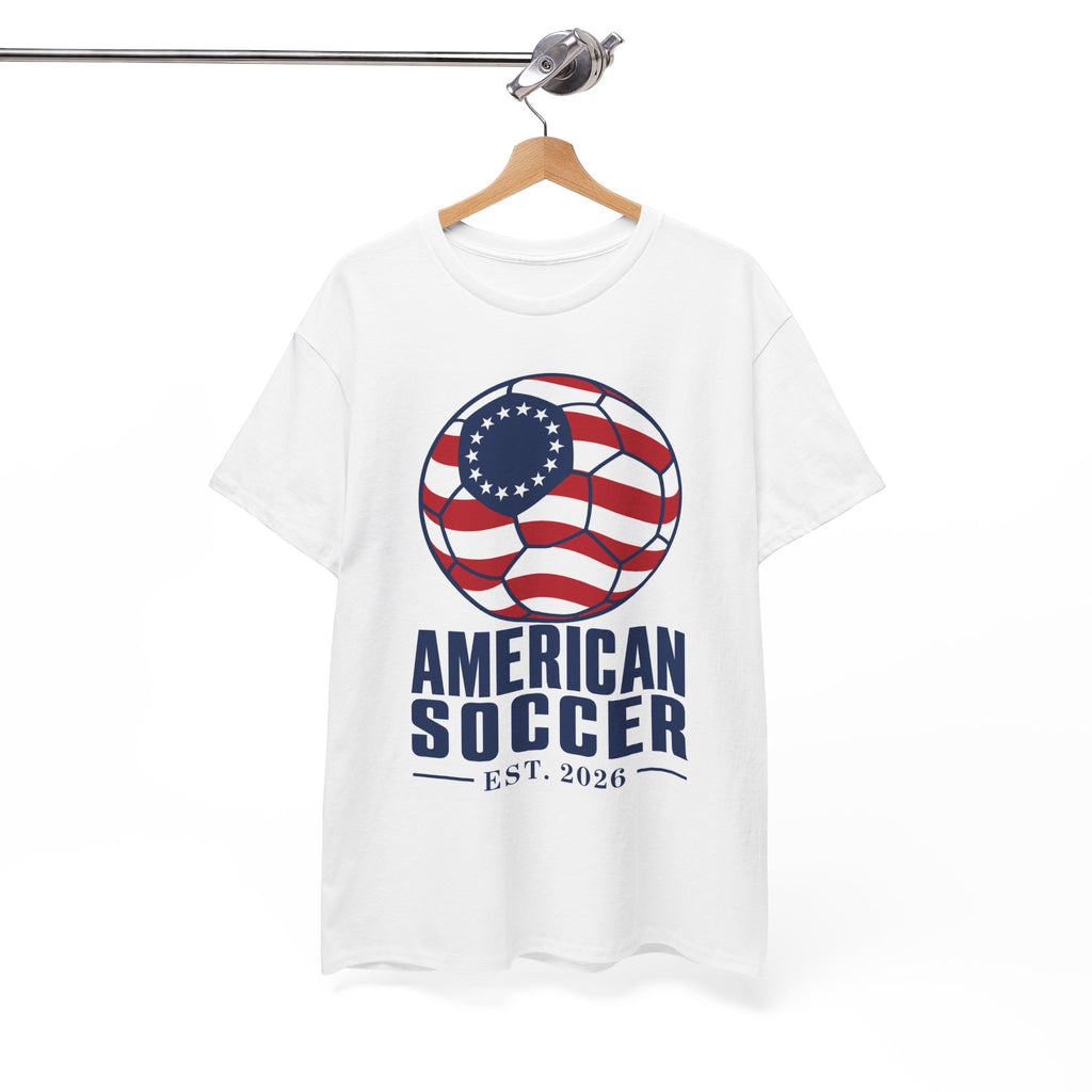 American Soccer T-Shirt — Patriotic USA Soccer Ball Tee (American Soccer EST. 2020)